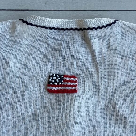 Designers Originals Studio Women's Patriotic Cardigan Sweater - Size Large - Picture 9 of 9